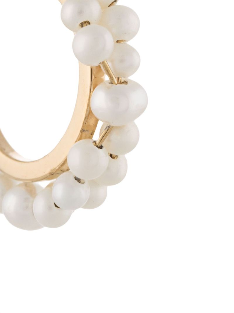 Gold Vermeil Stratus Pearl Hoop Earrings