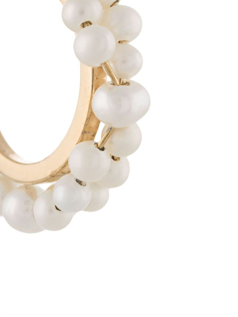 Gold Vermeil Stratus Pearl Hoop Earrings