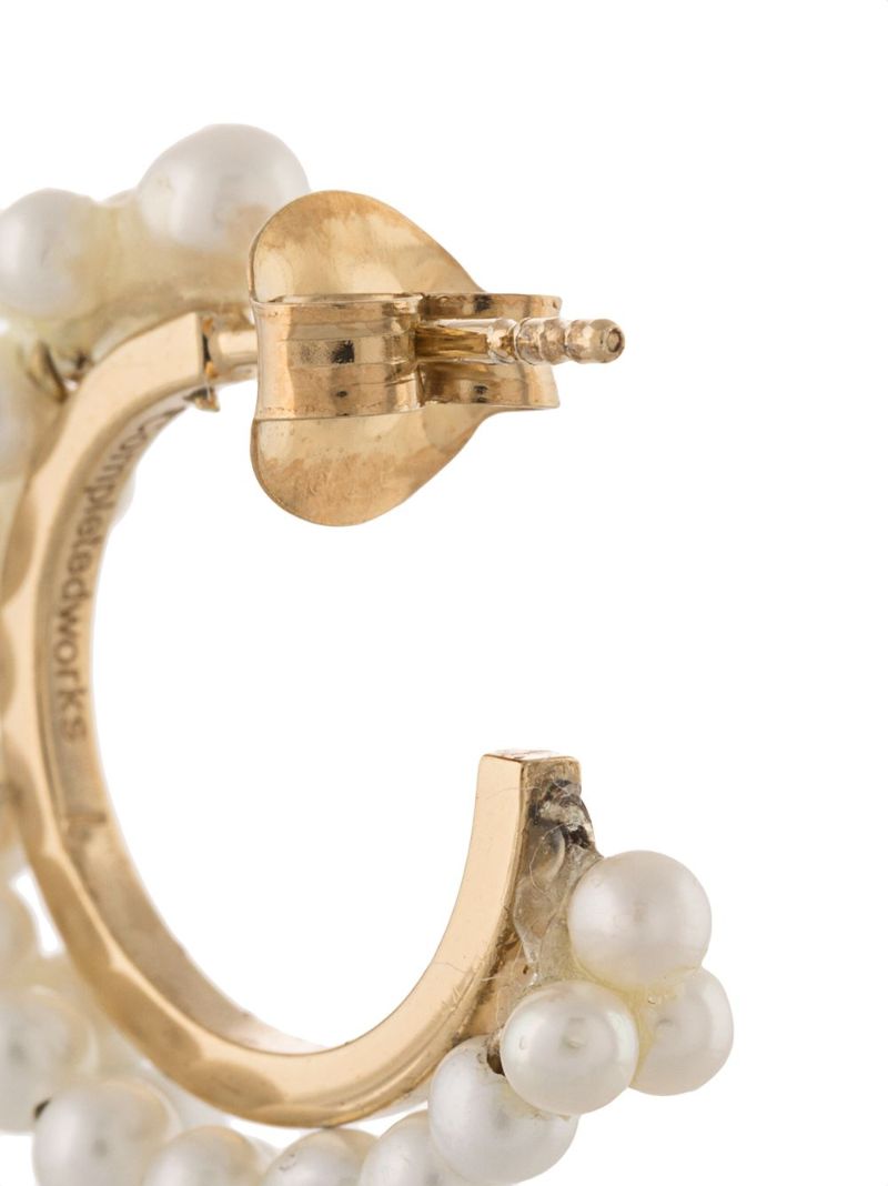 Gold Vermeil Stratus Pearl Hoop Earrings