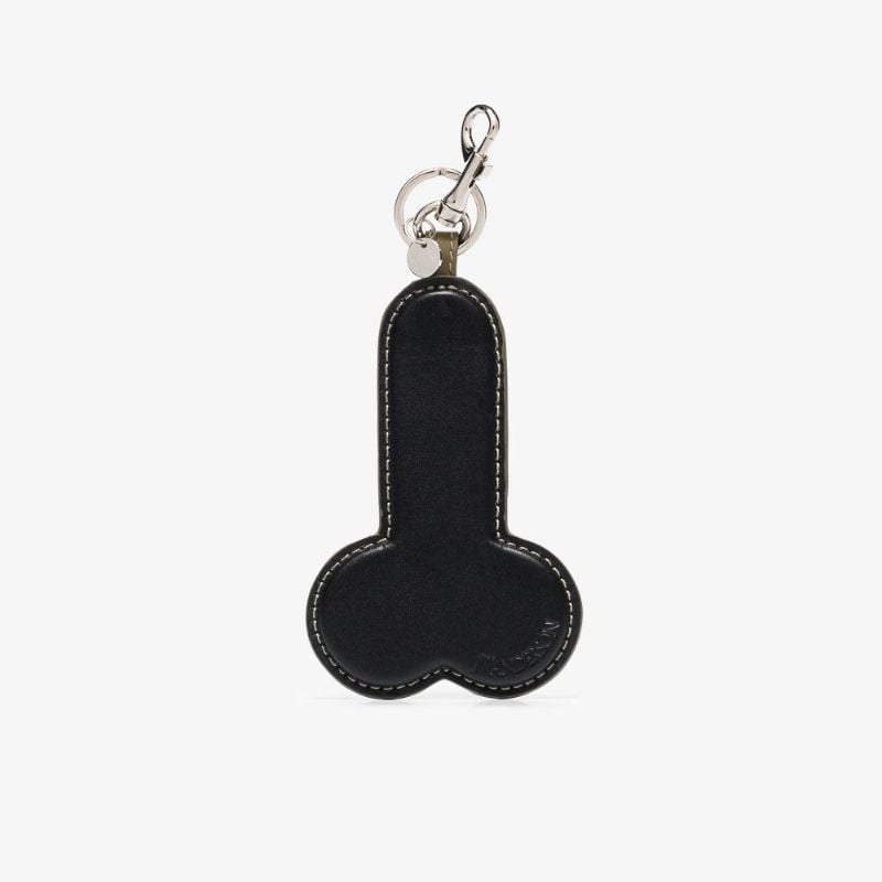 Black Leather Keyring