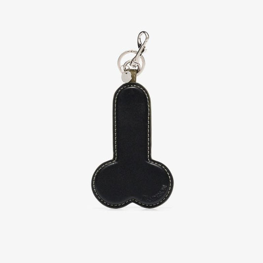 Black Leather Keyring