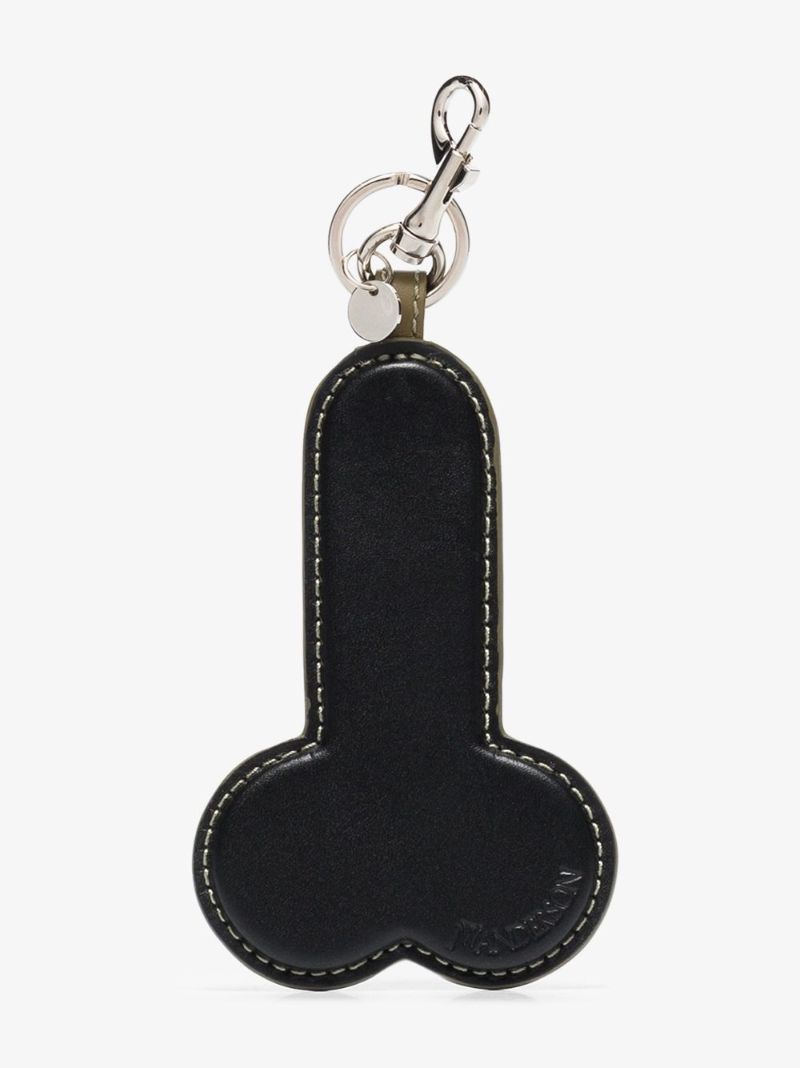 Black Leather Keyring