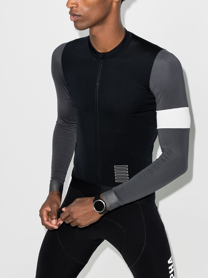 Black Pro Team Cycling Jersey Top