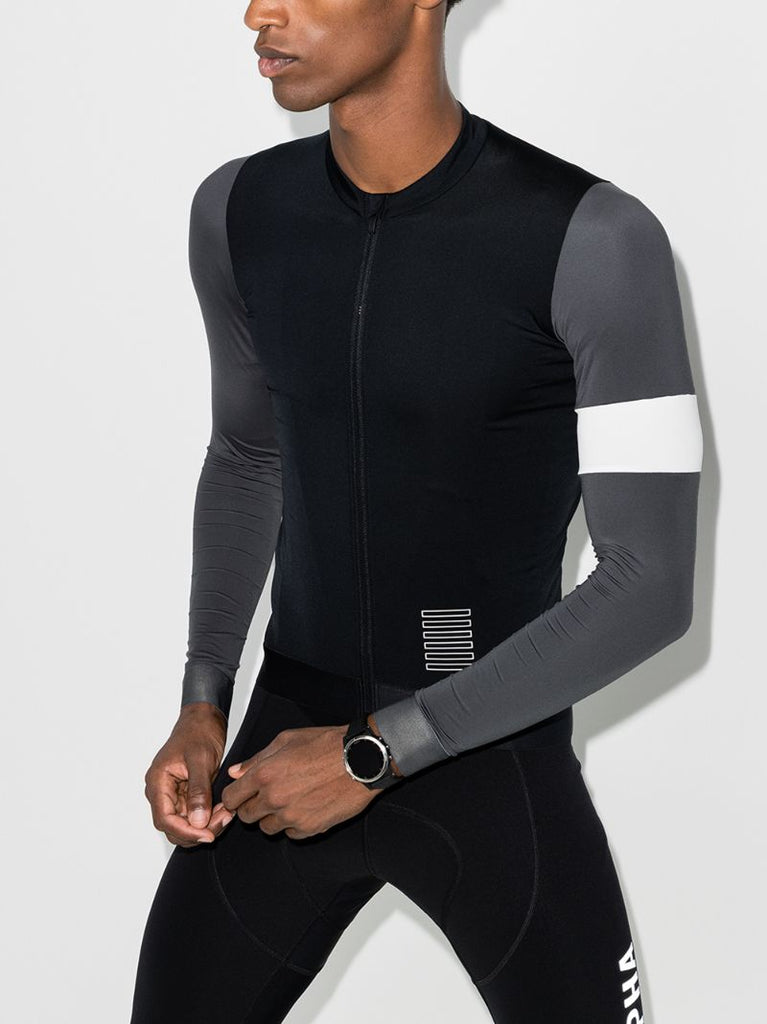 Black Pro Team Cycling Jersey Top