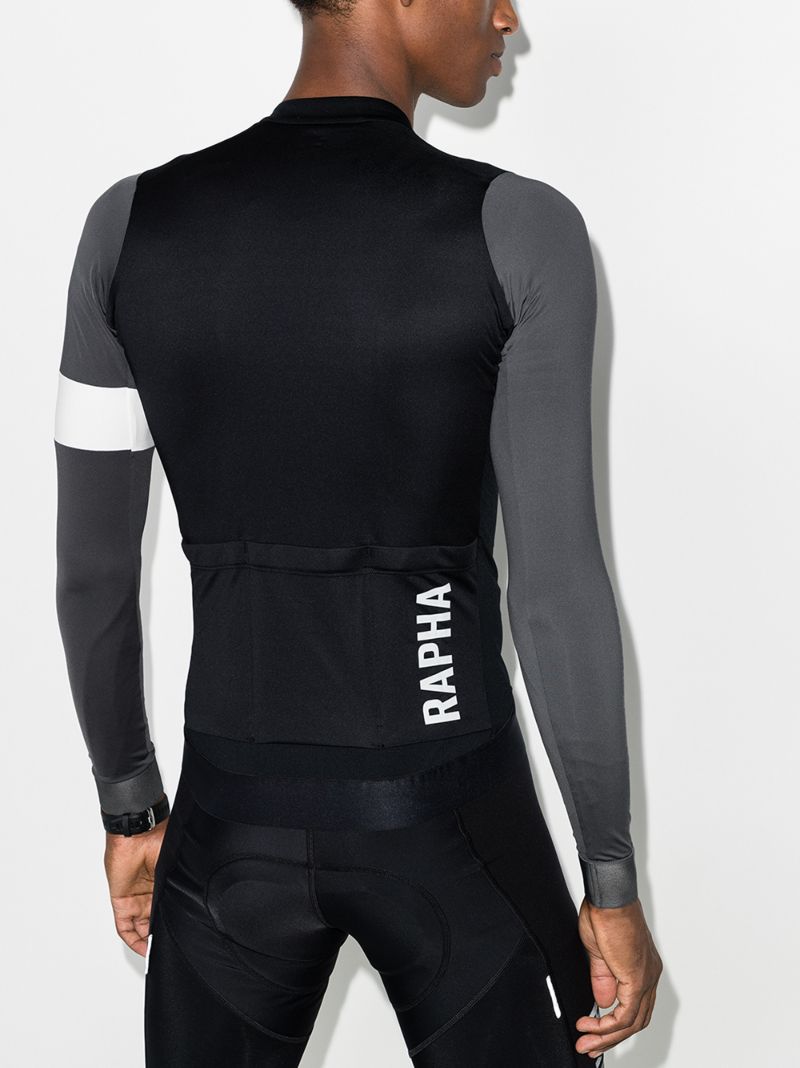 Black Pro Team Cycling Jersey Top
