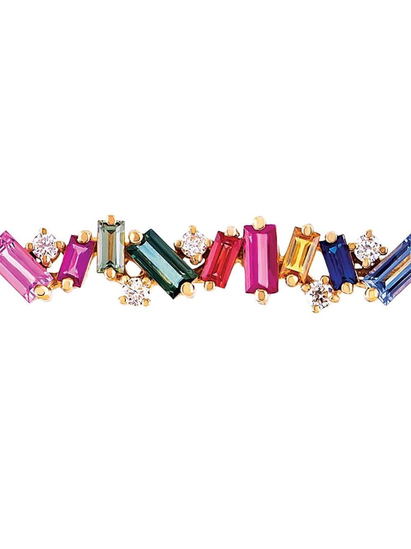 18k Rose Gold Frenzy Sapphire Bar Necklace