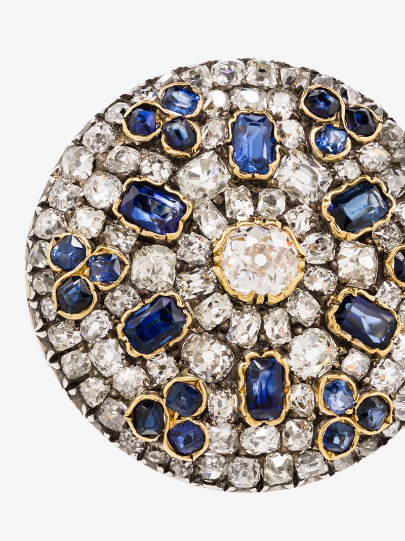 9k Yellow Gold Diamond Sapphire Ring