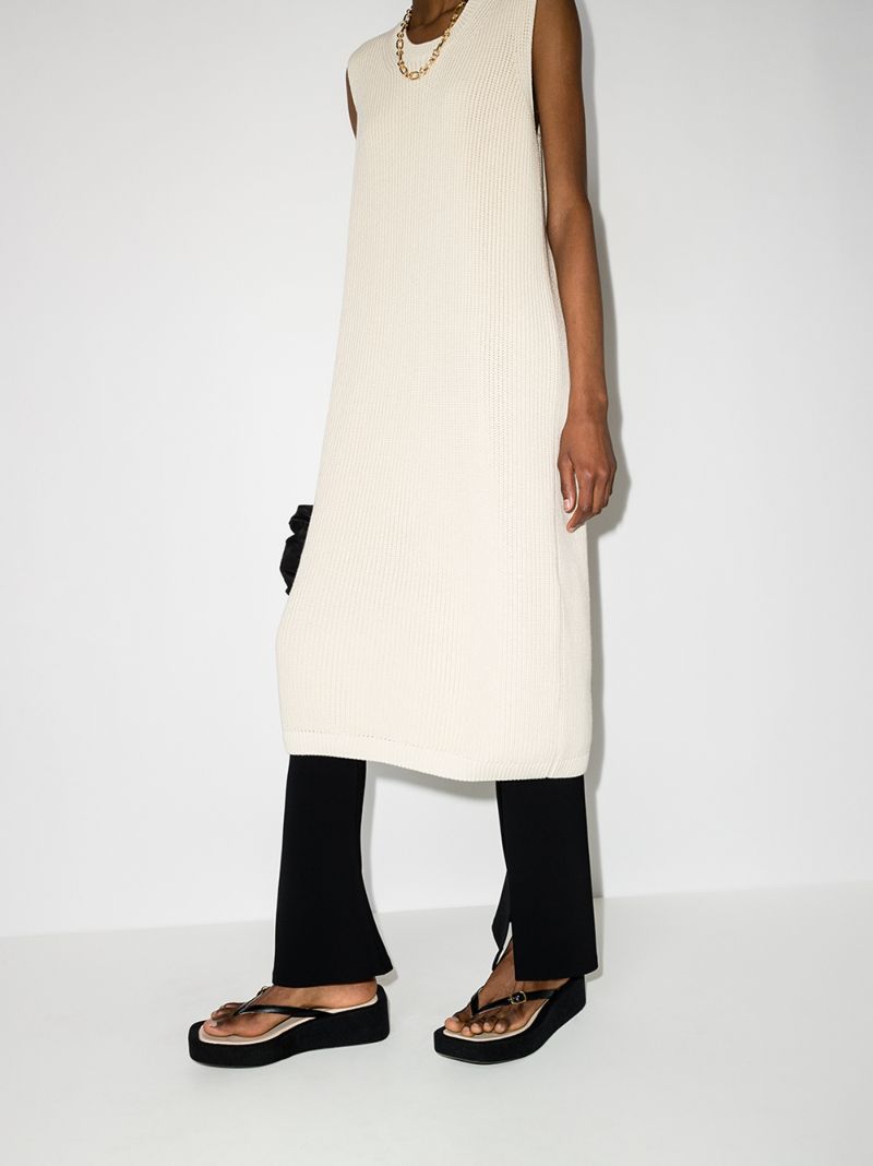 Black Les Tatanes Lin Flatform Sandals