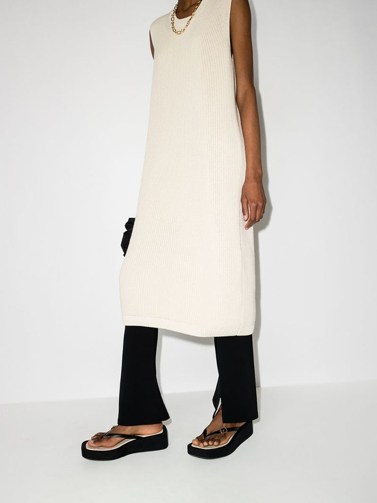 Black Les Tatanes Lin Flatform Sandals