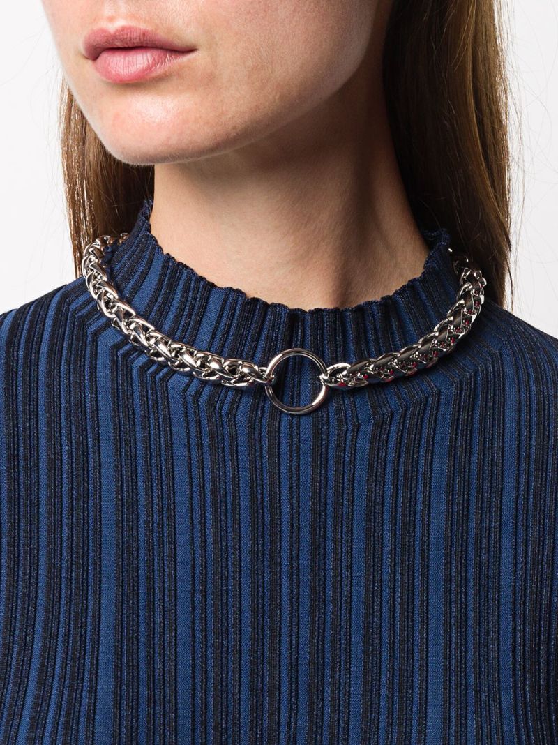 Silver-tone Hooker Diamond Glasses Chain