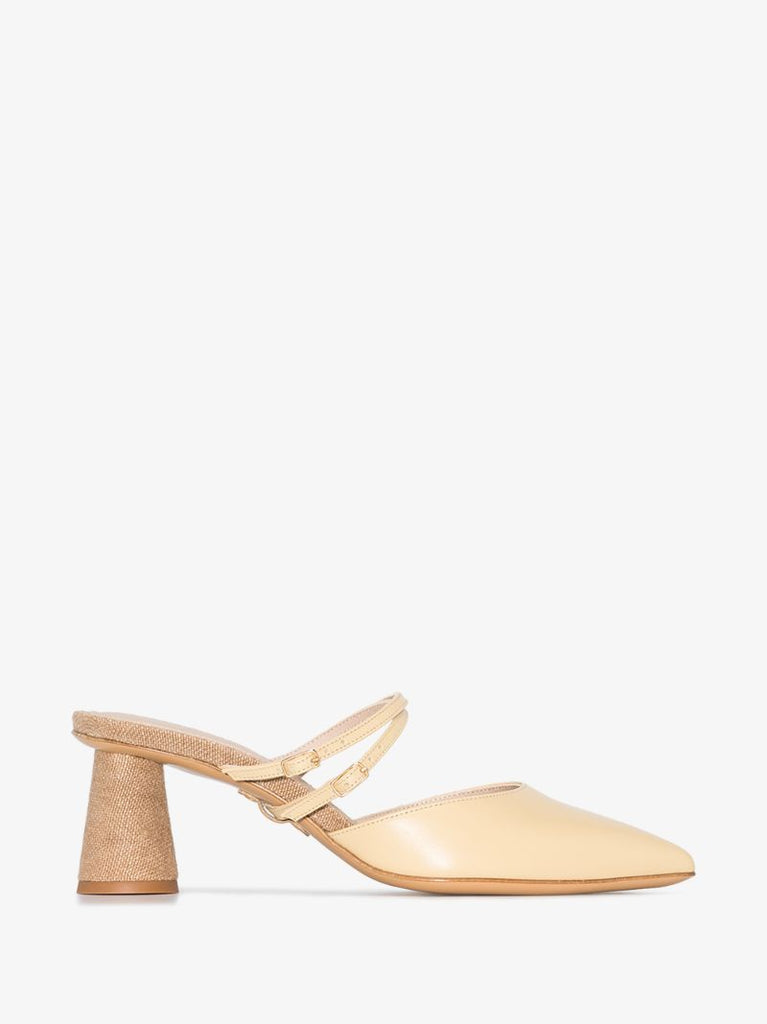 Neutral Les Chaussures Basgia Leather Mules