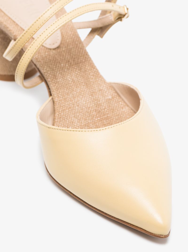 Neutral Les Chaussures Basgia Leather Mules