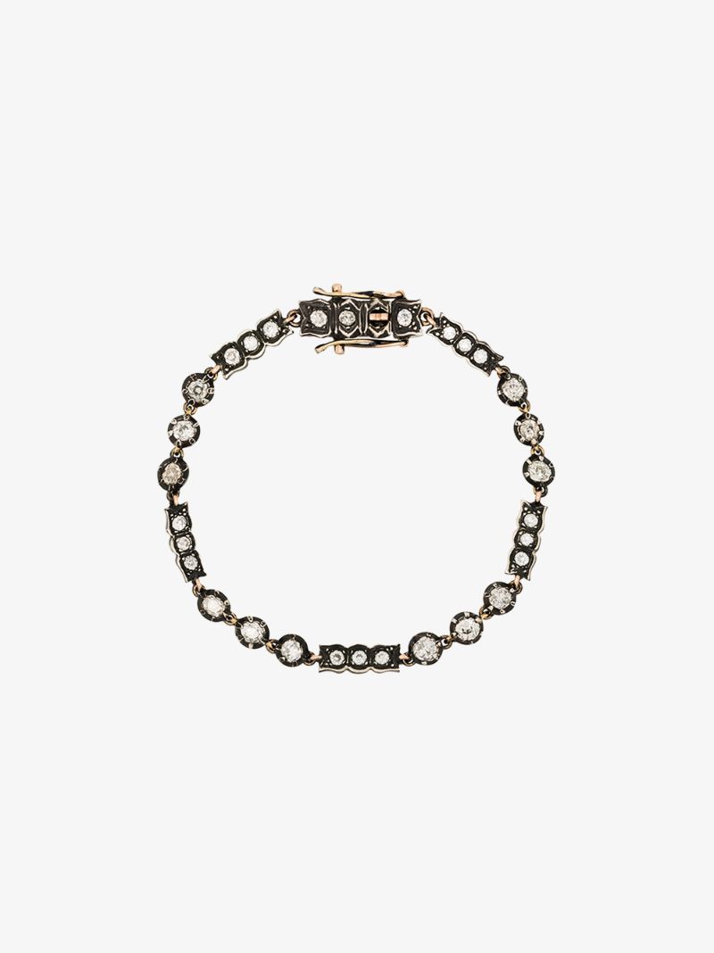 9k Yellow Gold Old European Diamond Bracelet