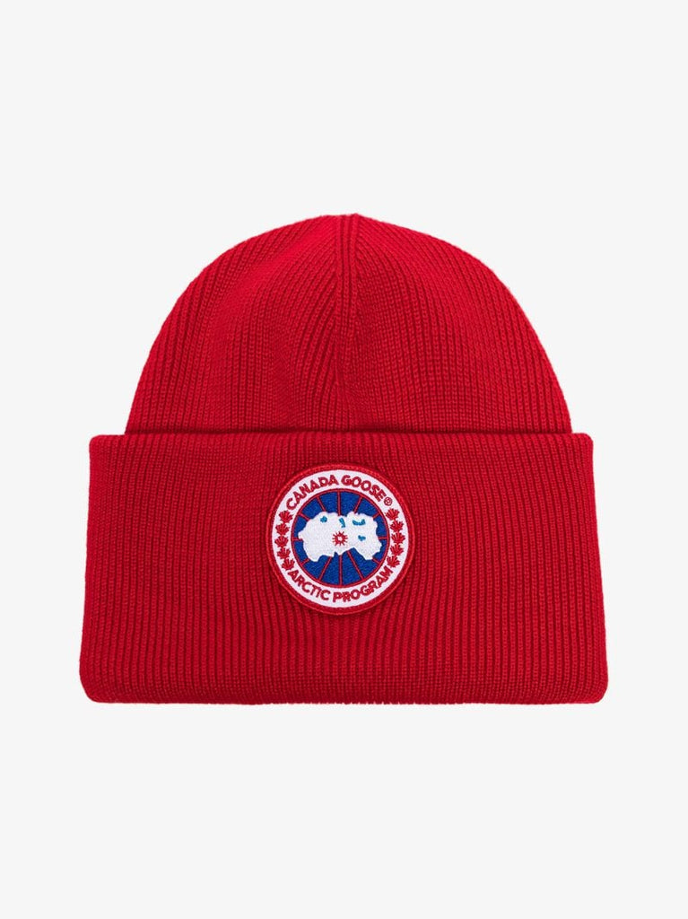 Red Arctic Disc Wool Beanie Hat