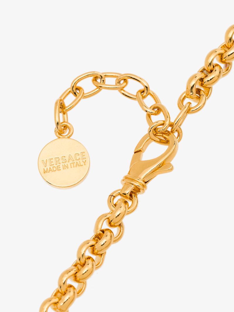 Gold-tone Icon Medusa Crystal Necklace