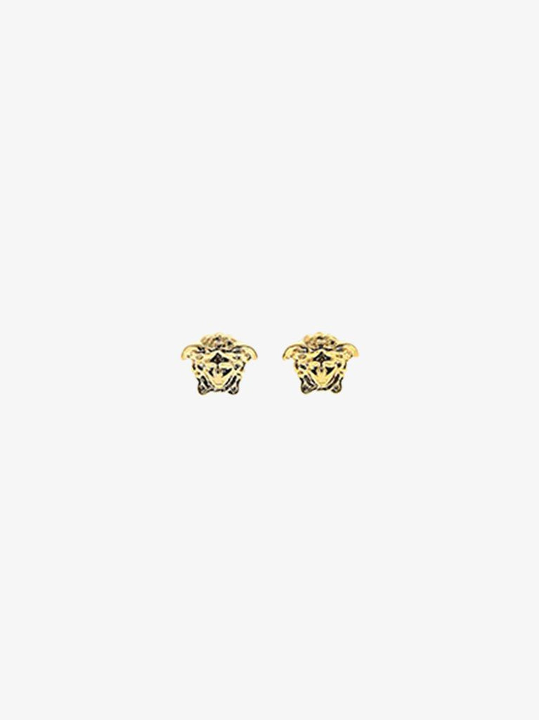 Gold Tone Medusa Stud Earrings