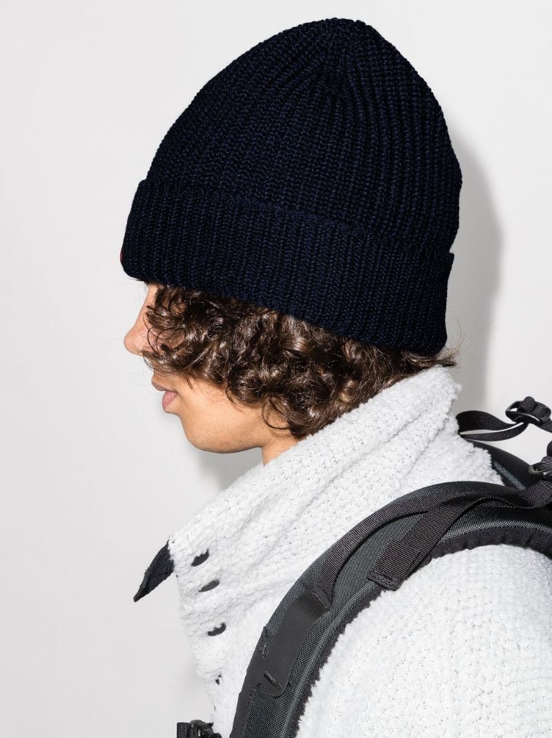 Blue Arctic Disc Wool Beanie Hat