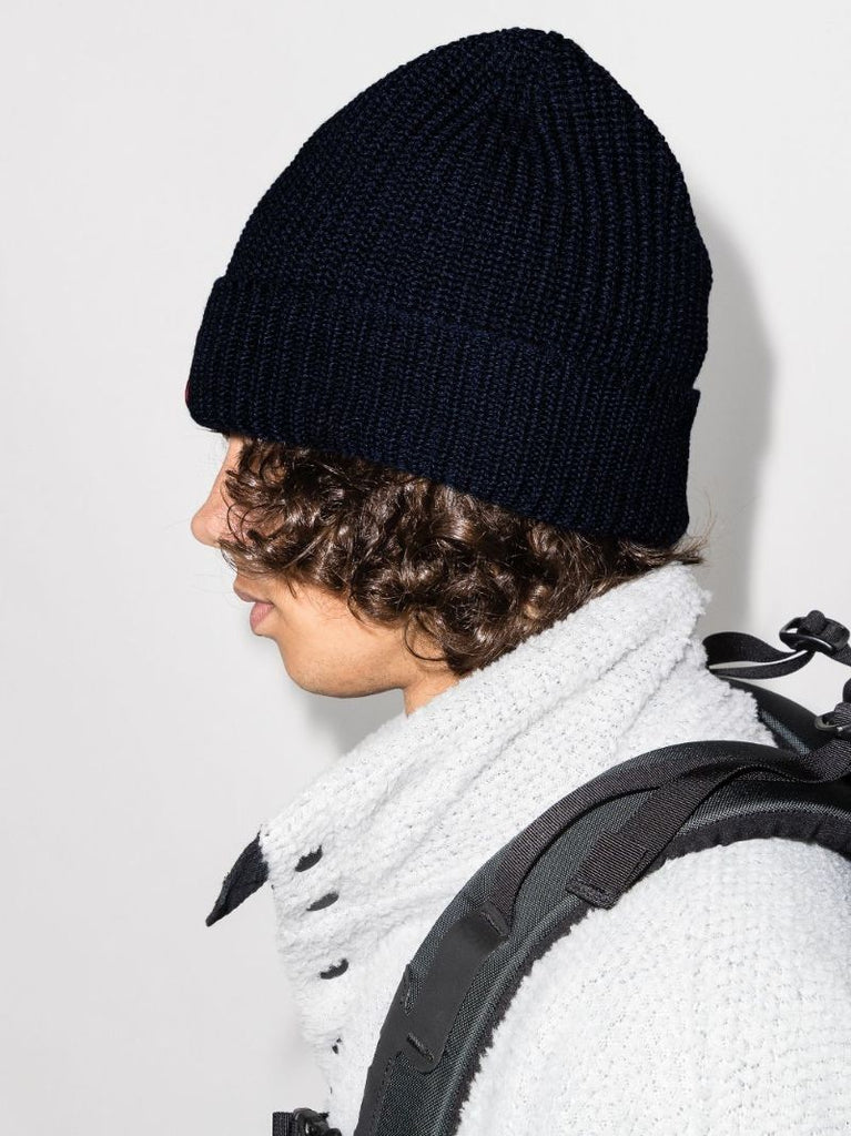 Blue Arctic Disc Wool Beanie Hat