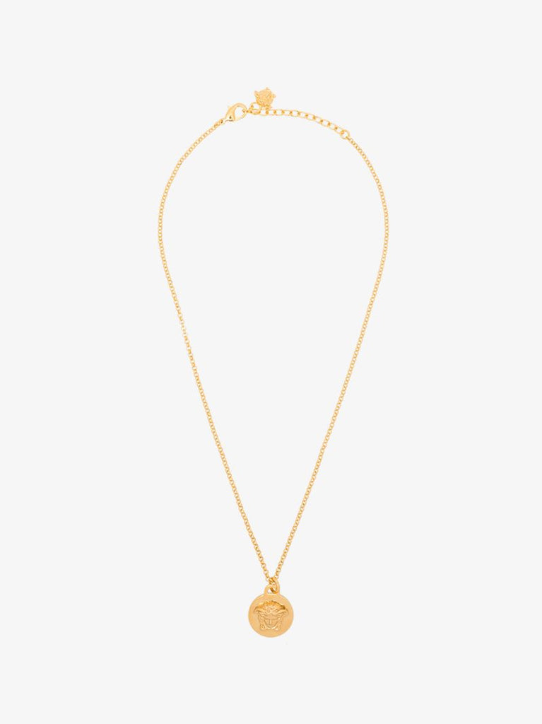 Gold Tone Medusa Pendant Necklace