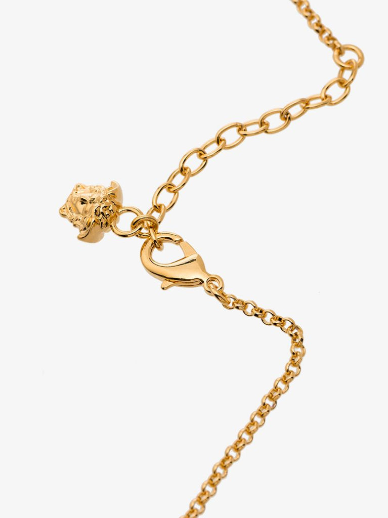 Gold Tone Medusa Pendant Necklace