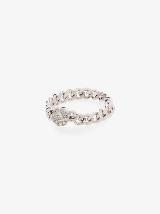 18kt White Gold Circle Diamond Ring