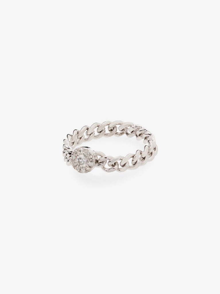 18kt White Gold Circle Diamond Ring