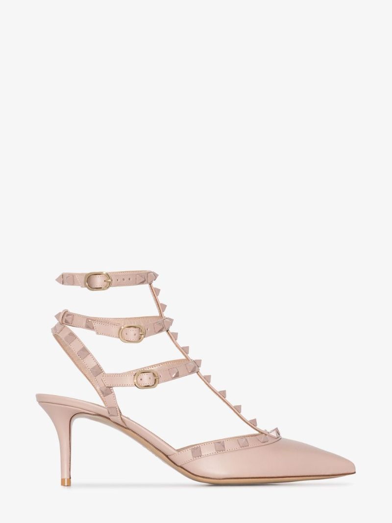 Neutral Rockstud 65 Leather Pumps