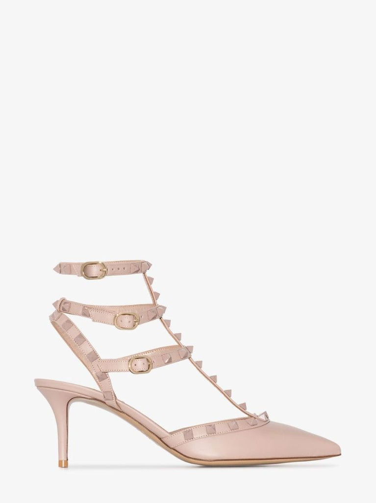 Neutral Rockstud 65 Leather Pumps
