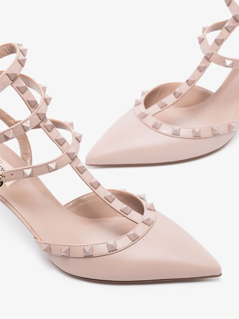 Neutral Rockstud 65 Leather Pumps
