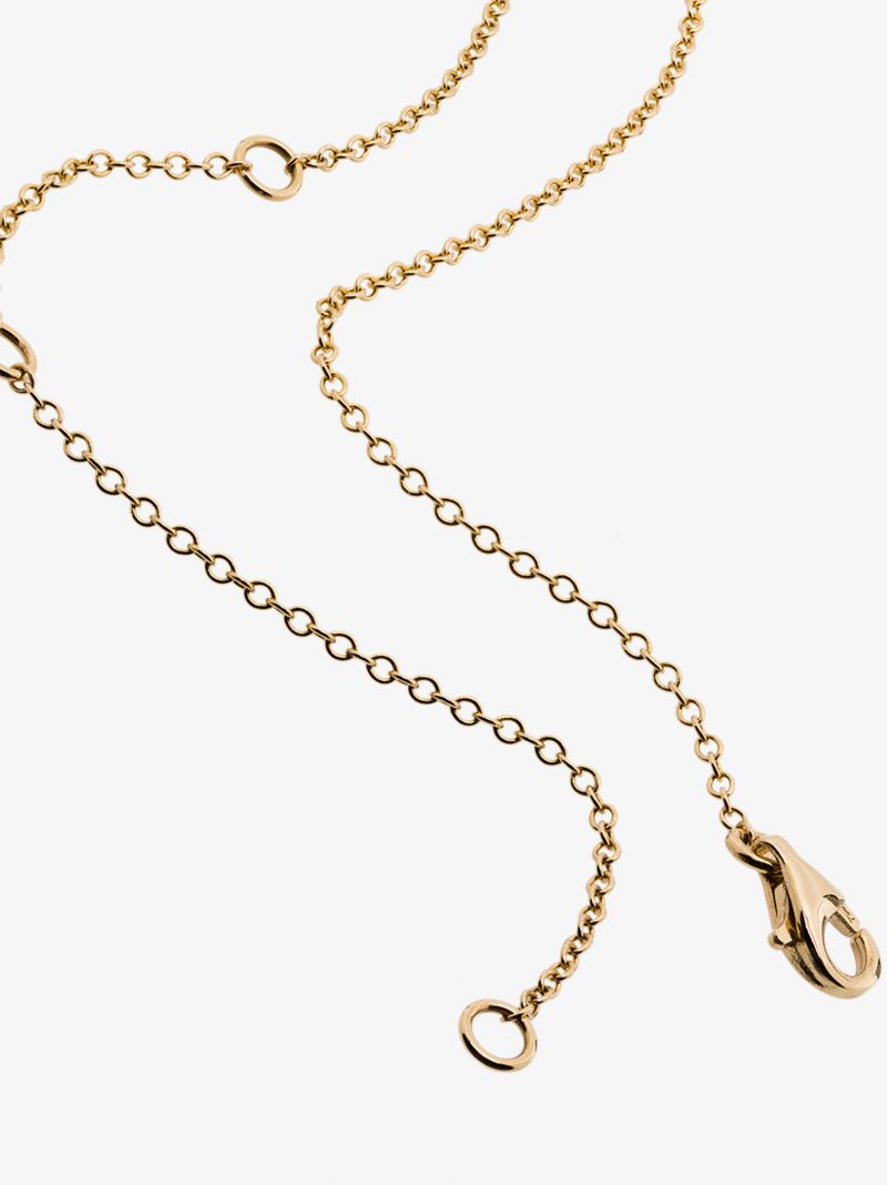 18k Yellow Gold Crystal Diamond Necklace