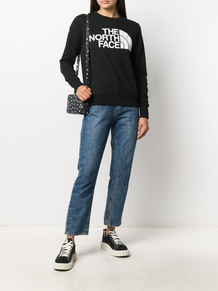 Black Logo Print Cotton Sweatshirt