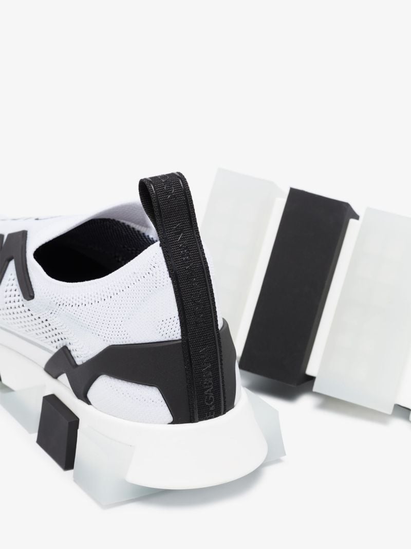 White Sorrento Stretch Mesh Sneakers