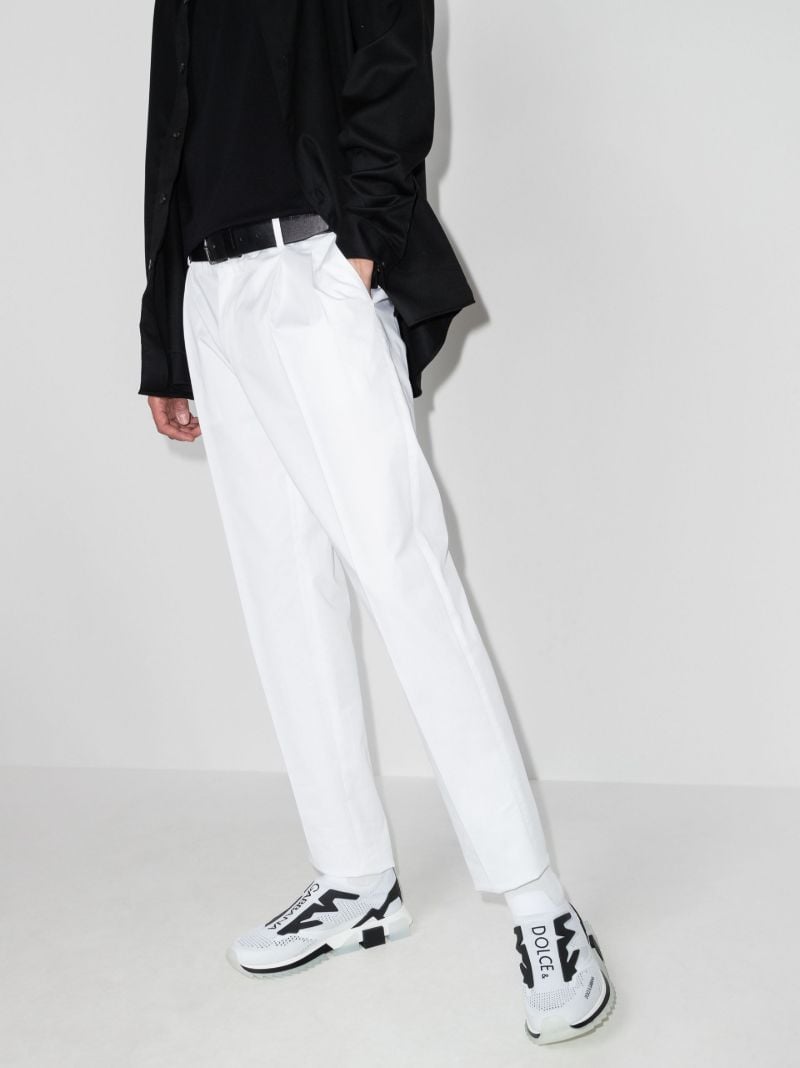 White Sorrento Stretch Mesh Sneakers