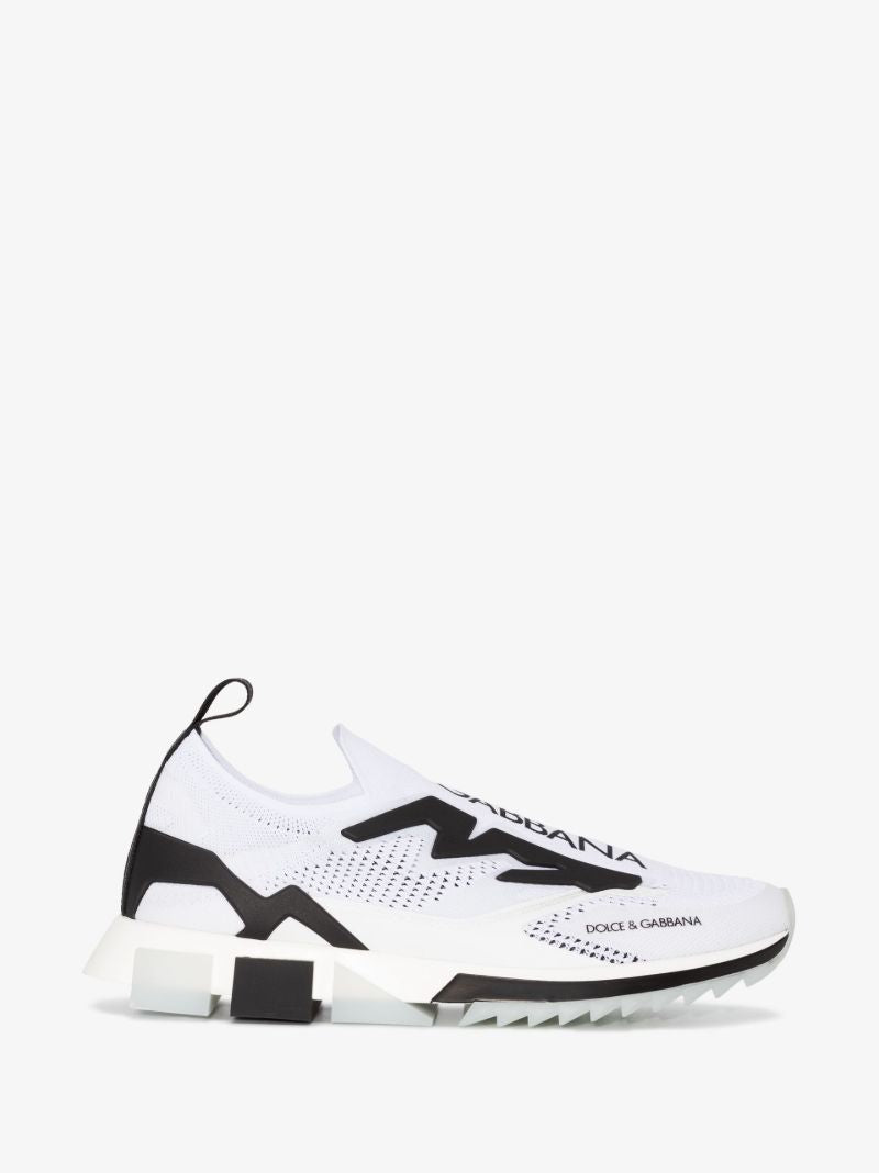 White Sorrento Stretch Mesh Sneakers