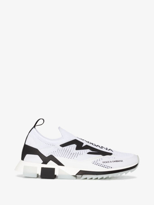 White Sorrento Stretch Mesh Sneakers