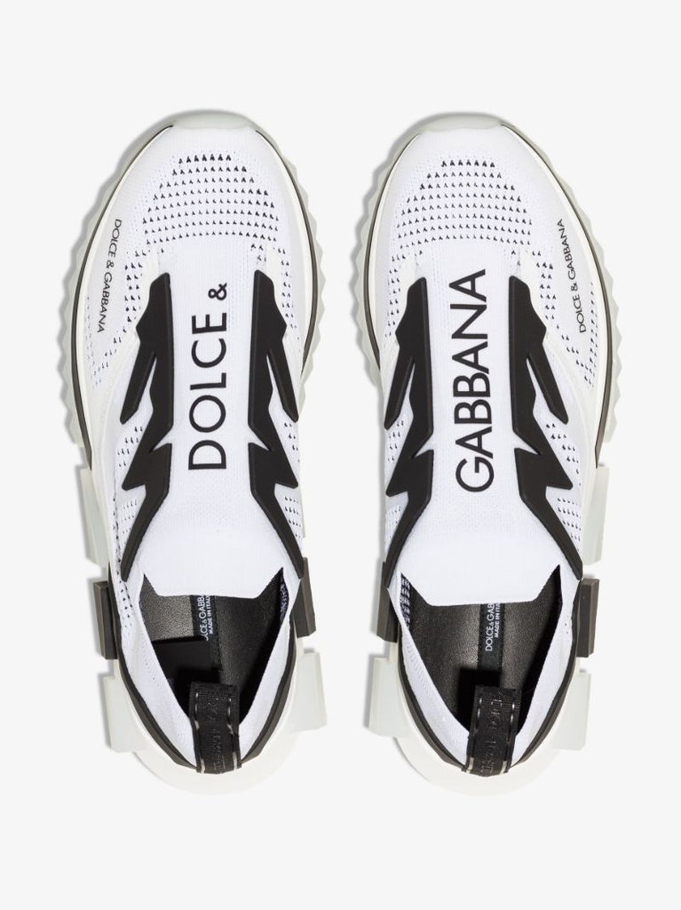 White Sorrento Stretch Mesh Sneakers
