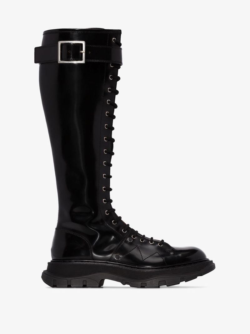 Black Tread Knee-high Boots