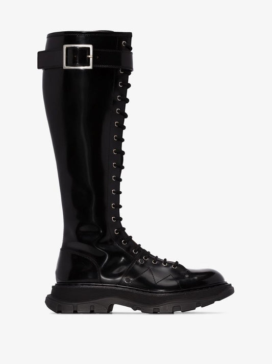 Black Tread Knee-high Boots
