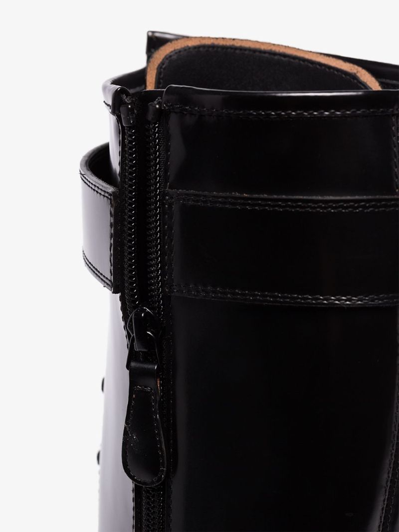 Black Tread Knee-high Boots