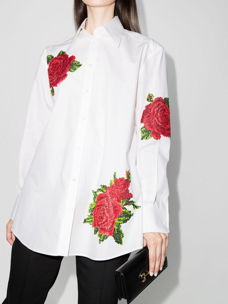 Rose Embroidery Shirt