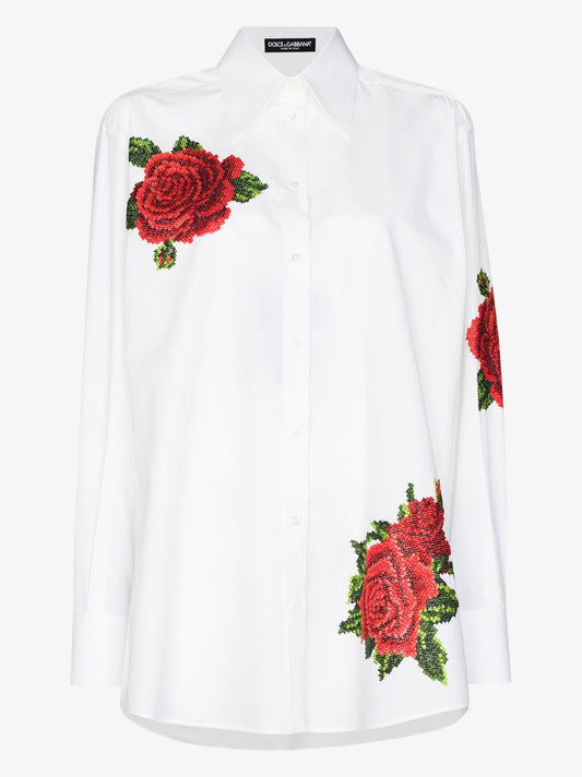 Rose Embroidery Shirt