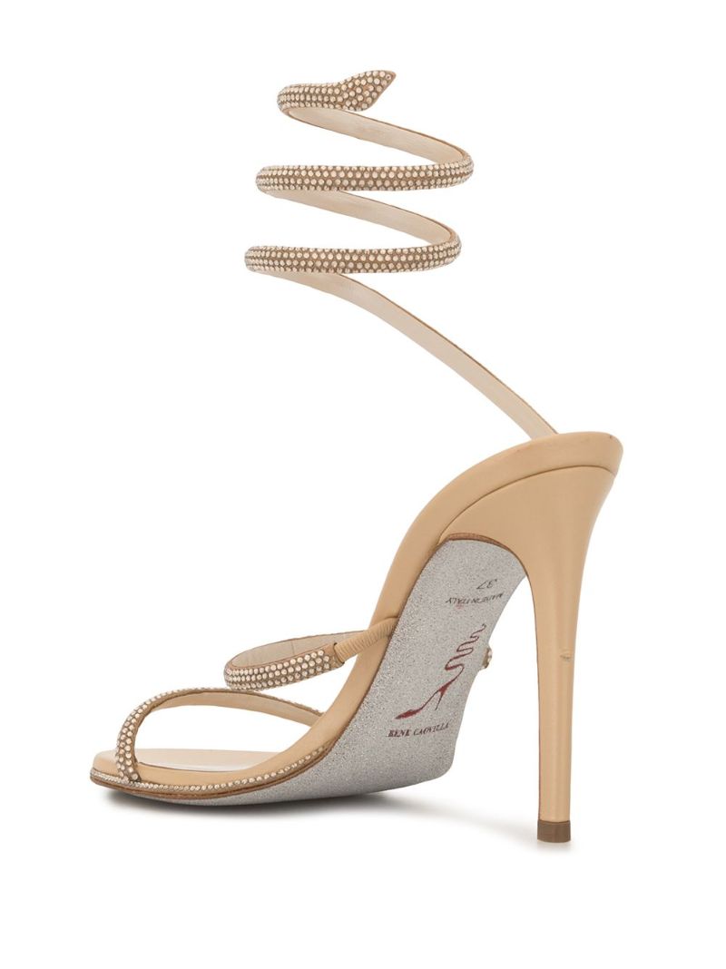 Neutral Cleo 115 Crystal Embellished Sandals