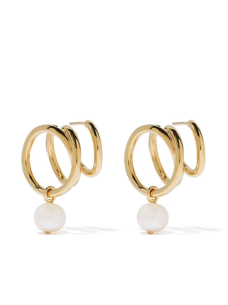 Gold Vermeil Flow Pearl Earrings