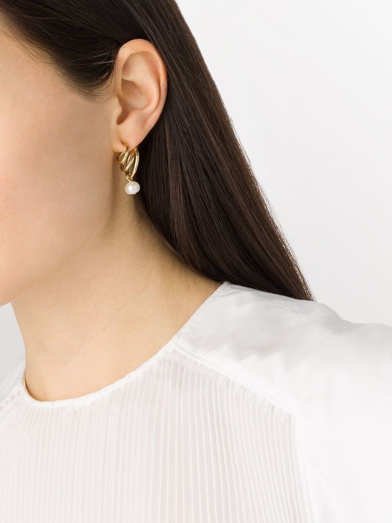 Gold Vermeil Flow Pearl Earrings