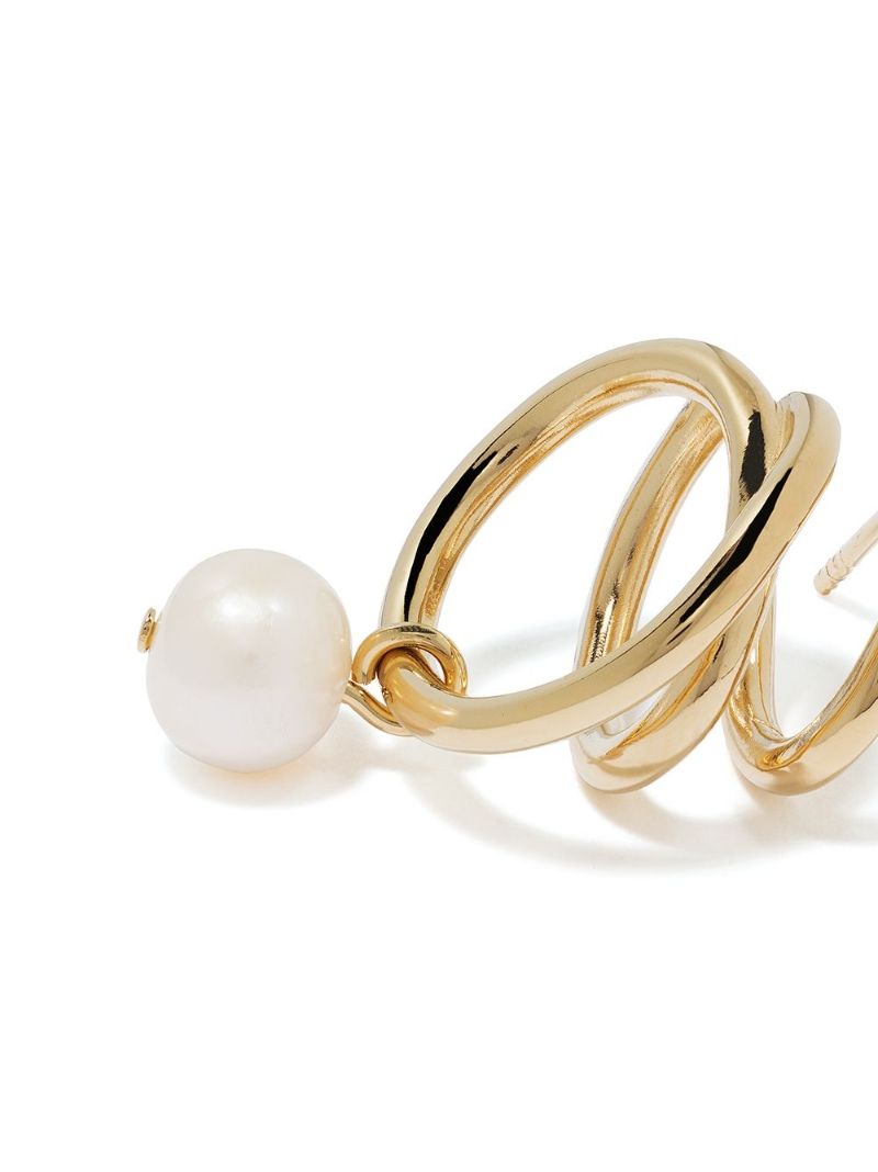 Gold Vermeil Flow Pearl Earrings