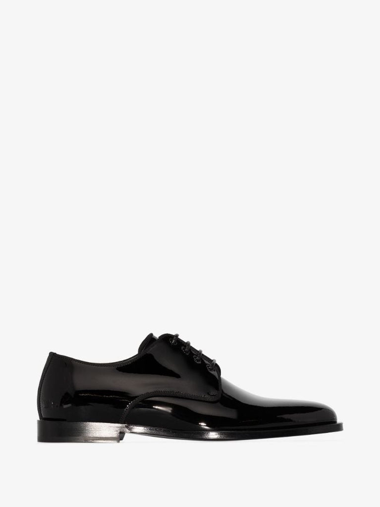 Black Patent Leather Derby Shoes