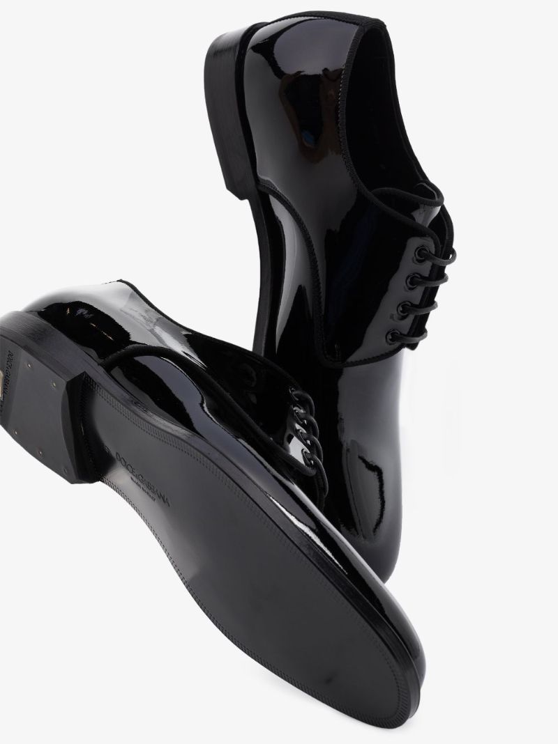 Black Patent Leather Derby Shoes
