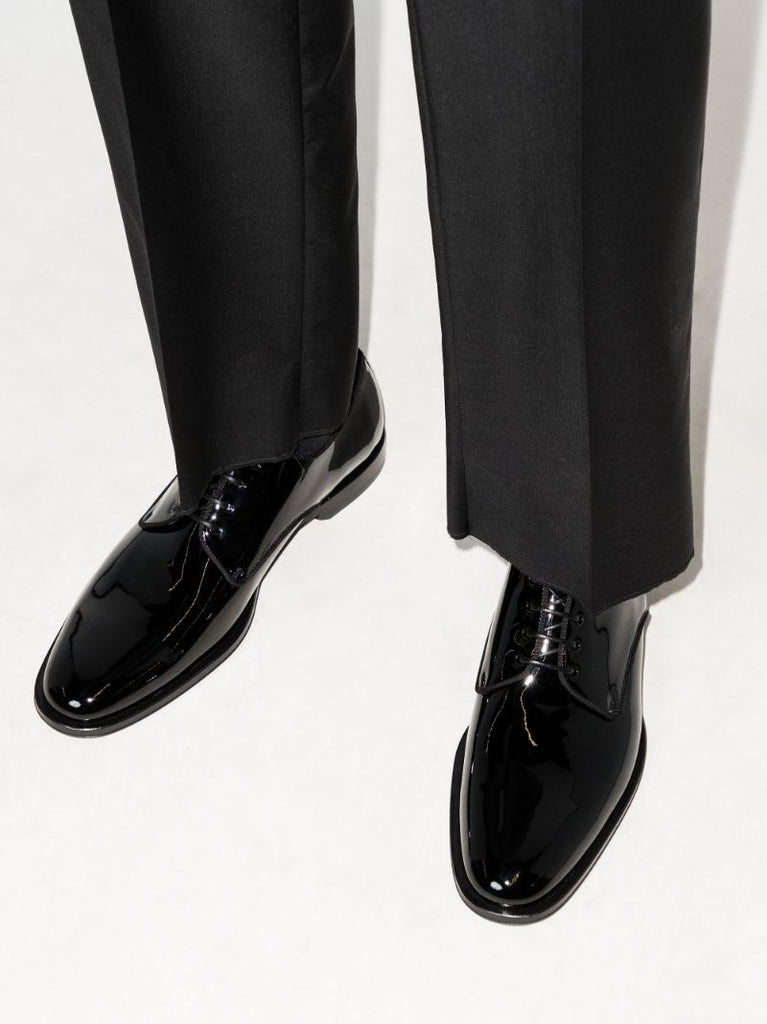 Black Patent Leather Derby Shoes