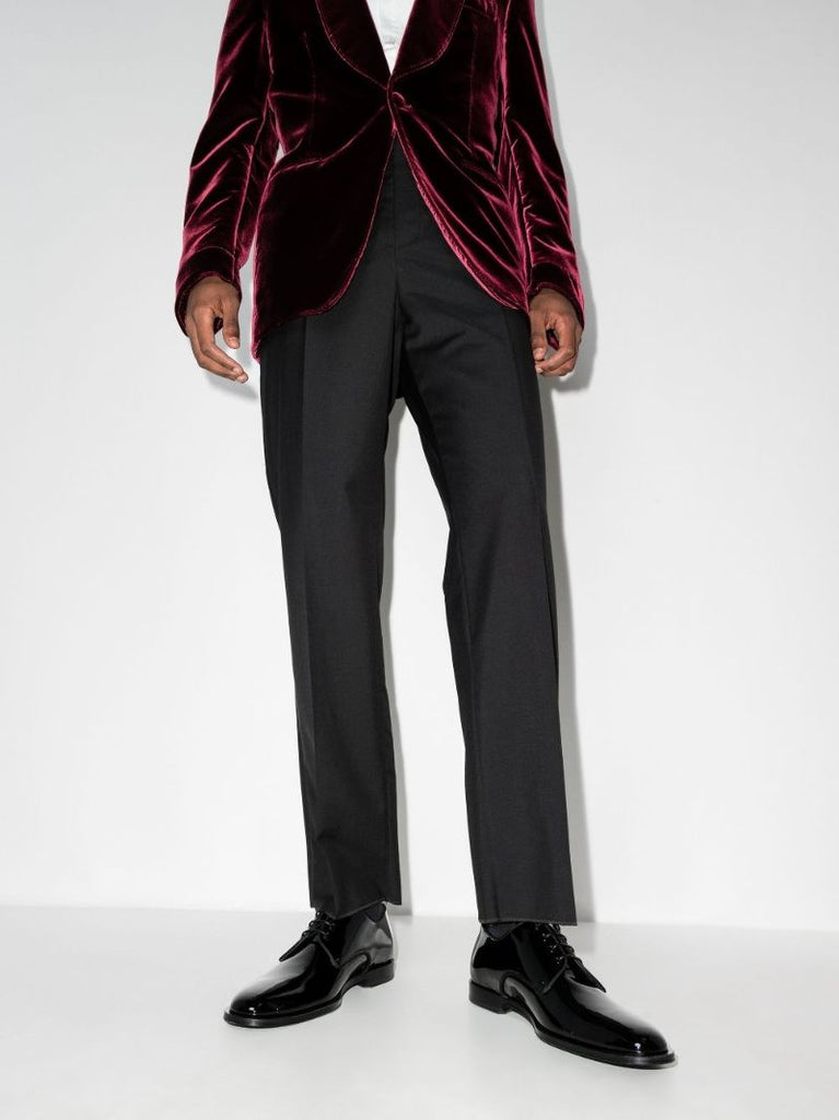 Black Patent Leather Derby Shoes