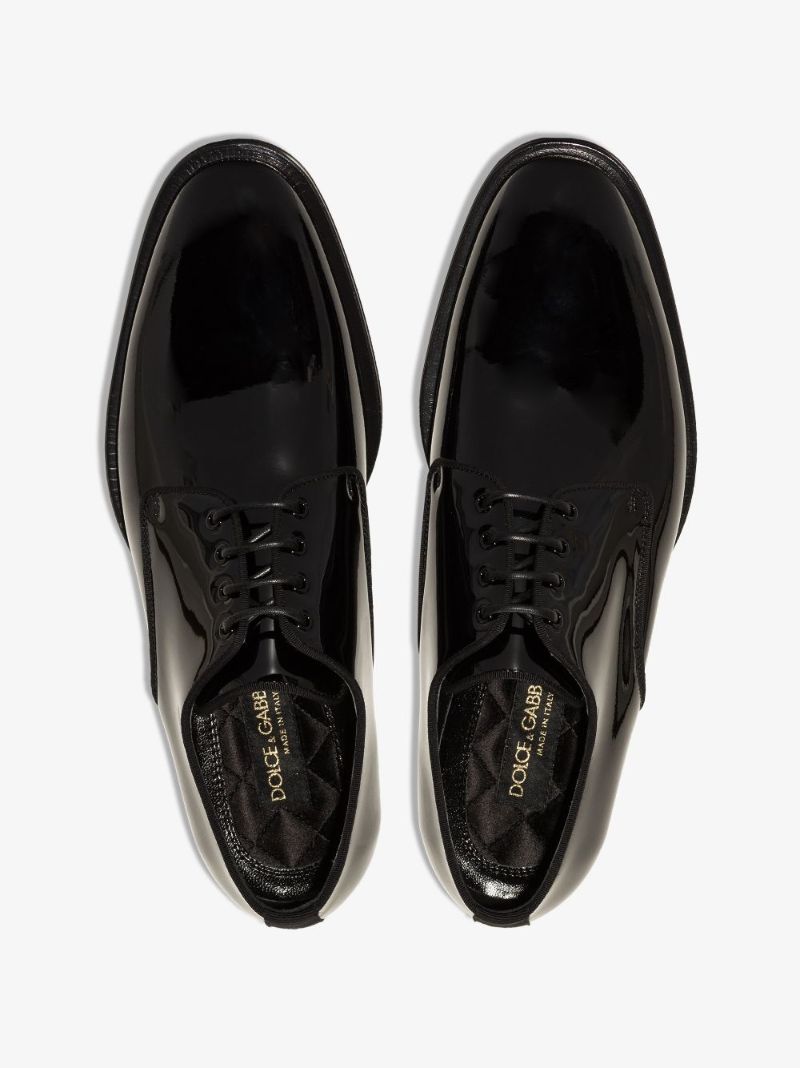 Black Patent Leather Derby Shoes